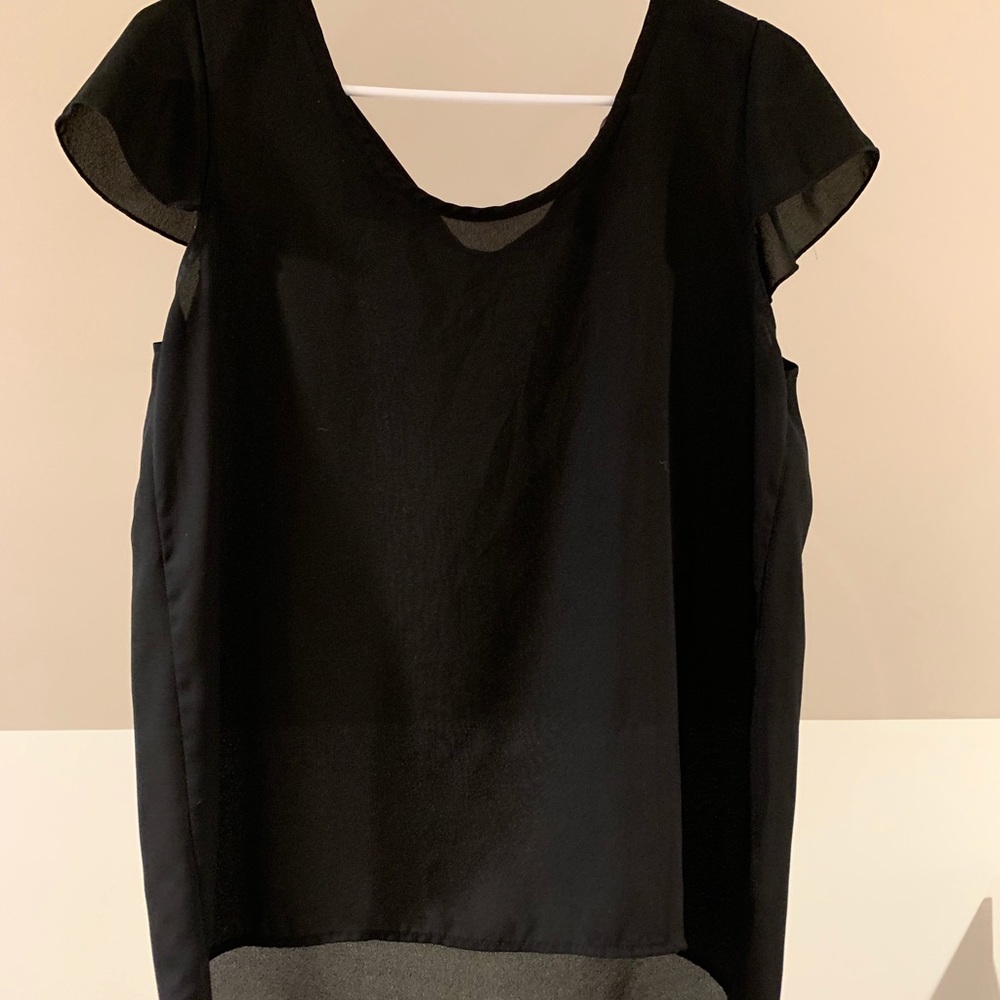 Black sheer top